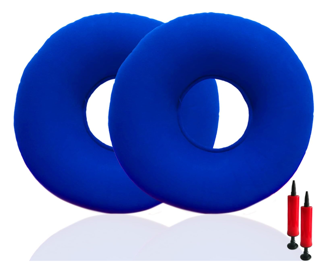 2 Pack Donut Pillow, Inflatable Donut Cushion for Tailbone Pain