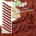 2 Pack 10 Ft Cheesecloth Table Runner Rust Gauze Long Table Runners Boho Gauze Cheese Cloth Table Runner Rustic Sheer Runner for Wedding Party Table Decor ( 35 x 120 Inch )