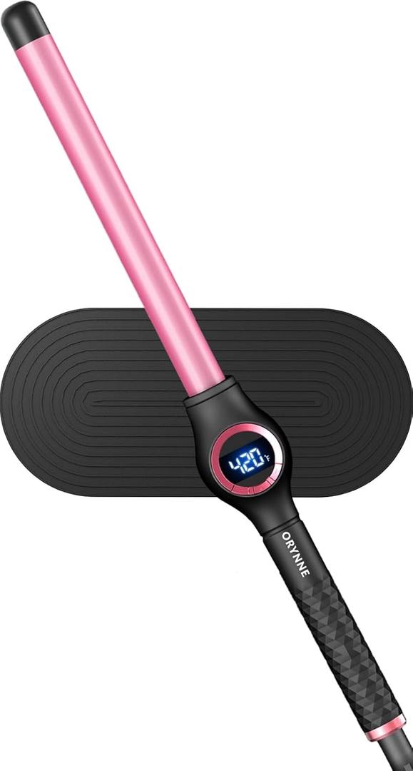 ORYNNE 3/4 Inch Curling Wand for Long Hair, Extra Long Barrel Ceramic Wand Curling Iron, 7 Adjustable Heats, 110-240V Dual Voltage Hair Wand Curler, 60 Minutes Auto Shut Off