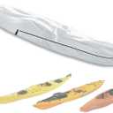UPF 50+ Kayak Cover, Dustproof Canoe Cover for Outdoor Storage, 420D Waterproof Kayak Cover for Fishing Boat, Gray (Silver, 12ft)