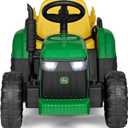 Peg Perego John Deere Farm Power 12 Volt Ride-on Tractor and Trailer with Remote Control, 56.5 inches x 20 inches x 20.5 inches