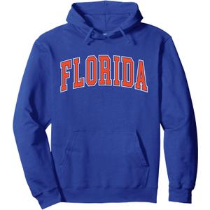 Florida - Vintage Varsity Classic Design Text Florida Pullover Hoodie L