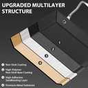Utheer Upgraded Nonstick Cast Iron Griddle for Gas Grill, 26.7 x8.6" Double Burner Griddle Flat Top Grill Plate for Gas/Electric/Charcoal, Lightweight, Durable, Easy to Clean, for Stovetop,Camping,BBQ