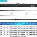 PROBEROS Surf Fishing Rod - Casting Spinning Fishing Rods with Tube(Case) 3 Piece 11' Carbon Saltwater Travel Surf Spinning Rods
