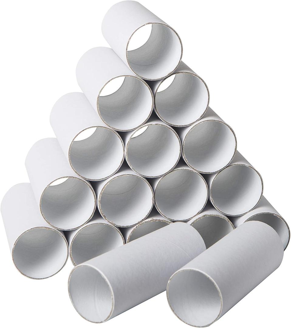 30 Pack Craft Rolls - Thick Cardboard Tubes for Crafts - Round Cardboard Tubes - Craft Tubes - Craft Round Tubes - Paper Tube for Arts & Crafts - 1.57 x 3.9 Inches - White