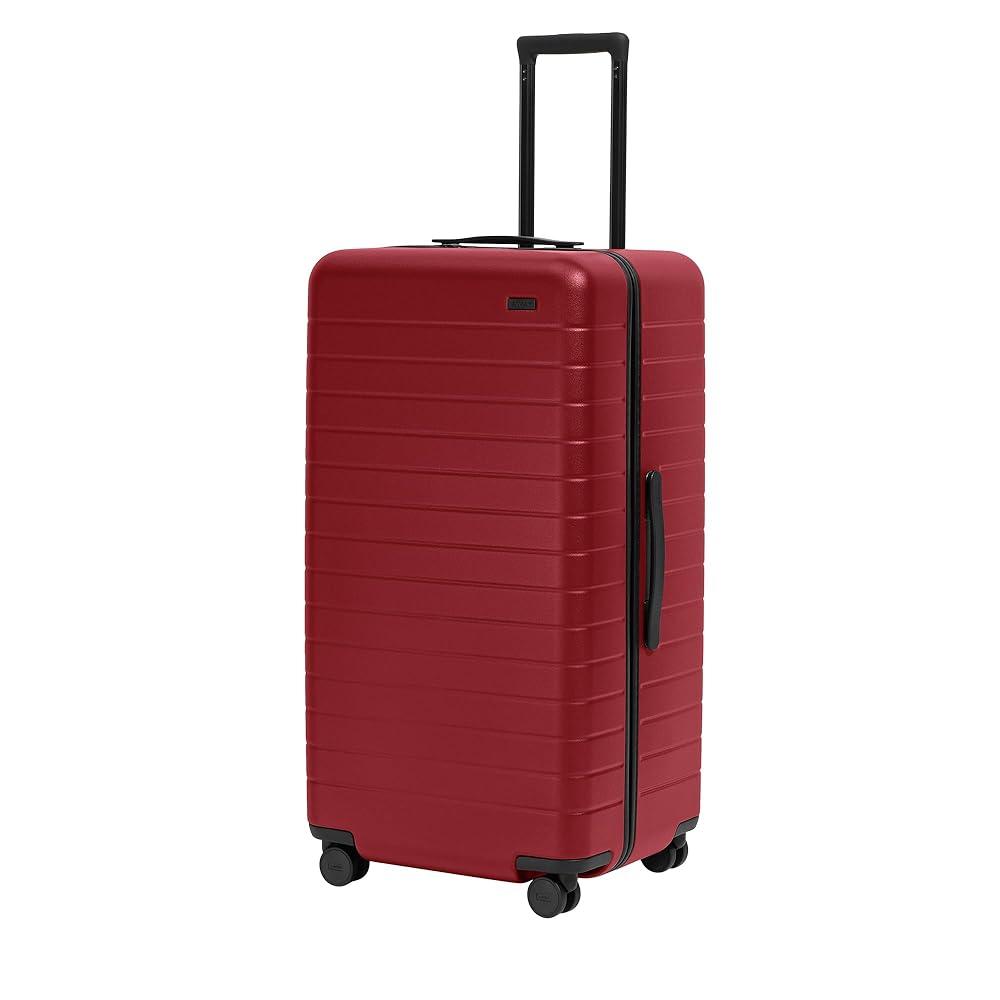 Away Large Trunk Luggage, 31 Inch Hardside Suitcase with Spinner Wheels, Lightweight & Durable, TSA Lock, Ideal for Long Trips, Tango Red