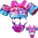 Vvinca Toddler Swim Vest 22-66 lbs, Swim Trainer for Boys Girls with Anti-Chafe Crotch Strap, Floaties for Kids 2-6 Years Old