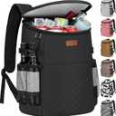 Soft Cooler Backpack 30 Cans/45 Cans, Backpack Coolers Insulated Leak Proof Thermal Lunch Backpack for Men Work Small Cooler Bag Beach Travel Picnic Drink Beverage Beer (Black)