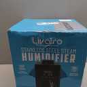 Stainless Steel Humidifier, 3L Warm Mist Humidifier, Easy Clean with Warm Steam Humidifier, Healthy Air Mist Humidifiers for Bedroom Living Room, with Sleep Mode and Auto-off Setting