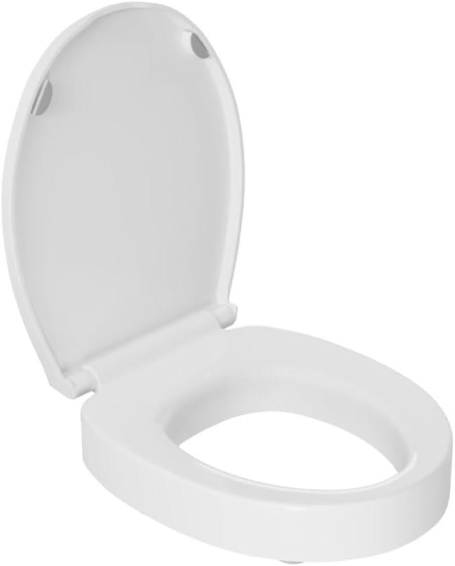 Swiss Madison Ryse 3" Raised Round Soft Close ADA Compliant Toilet Seat in Glossy White