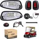 10L0L Golf Cart Headlight Kit for EZGO RXV 08-15 G&E Carts with Headlights Taillights Turn Signals Switch Horn Brake Lights Harness,12V Golf Cart Street Legal Light Kit (NOT FIT RXV II)