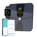 WGGE Smart Body Weight Scale, Digital Smart Bathroom Scale with Mobile App, Large LCD Display Screen,17 Body Composition Metrics BMI, Body Fat Tracking, Heart Rate, Baby Mode,400lb/180kg