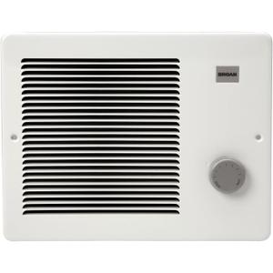 Broan-NuTone Wall Heater, White Grille Heater with Built-In Adjustable Thermostat, 750/1500W, 120/240V AC