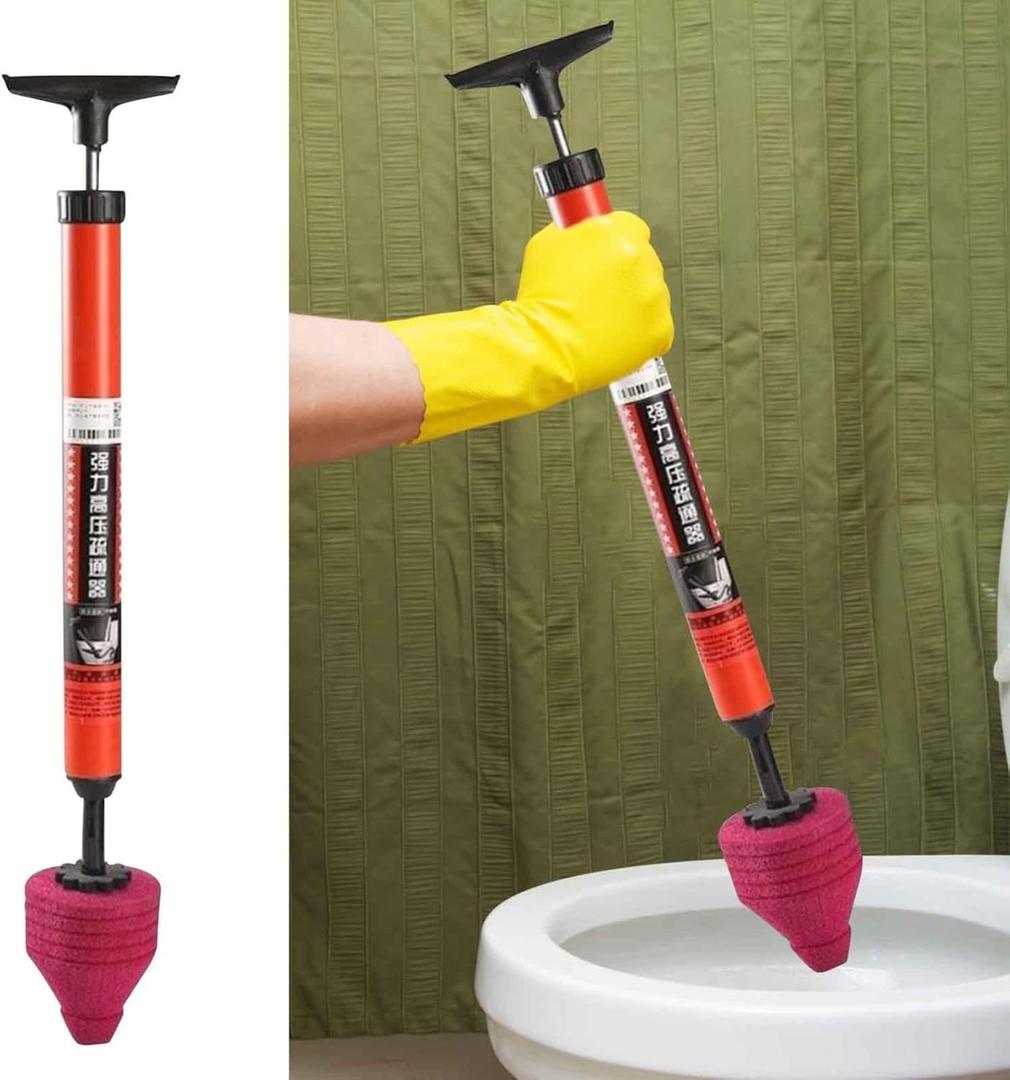 High Pressure Toilet Plunger, Air Plunger for Toilet, Toilet Snakes for Unclogging, Plumbing Snake for Toilet, Toilet Unclogger Tool for Bathroom