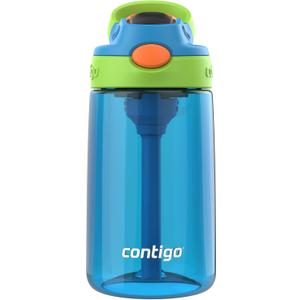 Contigo Autospout Kids Water Bottle 14oz Single Pack Blue Poppy/Cool Lime
