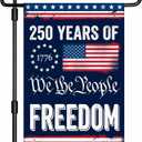 250th Anniversary American Garden Flag 12 x 18 Inch, USA Patriotic Outdoor Banner, Double Sided Yard Decoration 1776-2026