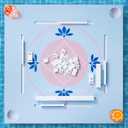 Floating Mahjong Table for Pool, EVA Waterproof Foam Game Tray for Mahjong Cards Dominoes, Pool Float Table for Adults, Floating Game Table for Pool Hot Tub Lake Beach (Blue, Large)