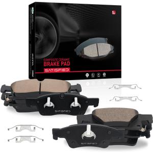 SATISFIED Ceramic Front Rear Brake Pads Kit D1904 D1498 Fit For Chevrolet Colorado 2015-2020, For GMC Canyon 2015-2020