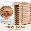 LUCKUP Cordless Roman Shades, Roll Up Bamboo Blinds for Indoor Windows, Light Filtering UV Protection Natural Bamboo Shades, Easy to Install for Home & Office, 30" W x 64" L, Natural