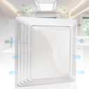 S97014094 Bathroom Fan Cover Grille and Lens for Br-oan Nu-tone 678, 679, 679FL, 679FLT, 680, 680FL, 680FLT, M680, HD50L, HD80L, 678C Exhaust Fan Models