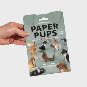 Treayes 3D Origami Paper Cats, 50 Sheets DIY Origami Paper, Stress Relief Art Project Craft Gift for Dog Lovers (Dog Design)