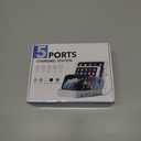 MSTJRY Charging Station for Multiple Devices : 5 Port Multi USB-A Charger Stations Multi-Device Organizer Charging Dock Designed for iPhone iPad Cell Phone Tablets (7 Short Cables Included) (White)