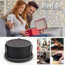 Set of 6 Non-Slip Silicone Coasters with Holder, Double-Sided Absorbent for Hot/Cold Drinks, Scratch & Water Ring Protection for Wood Tables, Home Office Bar, Black Gold Marble (Grey) (Gray)