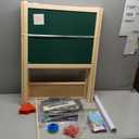 Easel for Kids, Adjustable Wooden Art Easel for Kids,114+ Art Supplies, Double Sided Magnetic Chalkboard and White Board for Kid, Drawing and Painting for Aged 2-4,5-7,8-12,2 Paper Rolls