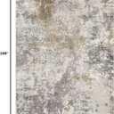 Nakagishi 12X15 Abstract Washable Area Rugs for Living Room-Brown Grey