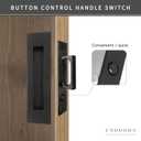 Recessed Finger Flush Pulls with Edge Pull -Sliding Closet Door Handles Hardware Suitable for Pocket Door,Closet Door,Sliding Doors, Barn Door Handle (Black, 4.72Inch)
