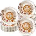 Havawish 100 Pcs Love Is Brewing Coffee Bridal Shower Party Plates Decoration Coffee Paper Plate Love Is Brewing Disposable Wedding Dinner Tableware Set for Engagement Party Bridal Shower Bachelorette