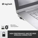 Logitech Signature MK650 Combo for Business, Wireless Mouse and Keyboard, Logi Bolt, Bluetooth, SmartWheel, Globally Certified, Windows/Mac/Chrome/Linux - Off-White