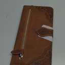 for Samsung Galaxy S21 5G Phone Case Wallet for Women,Emboss PU Leather Cover Magnetic Wrist Strap Zipper Card Holder Flip Protective Case (Brown)