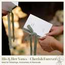 Engrowtic 2 Set Wedding Vow Books Her His Vows Elegant Wedding Books with Ribbons A6 Pocket Size Vow Journals for Bridal Shower, Engagement Keepsake (Green)