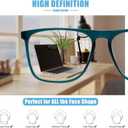 Oversized Reading Glasses Men 1.25 Square Reader Light Fashion Readers 100 125 150 175 200 225 250 275 300 350 Turquoise 1.25x