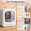 AOSEED AI 3D Printer for Kids, Fast 400mm/s, 8000+ Models, Enclosed Safe | One-Click WiFi App Control, Leveling-Free 3D Printer, 8 PLA Filaments, STEM Toy Gift for Home & School, X-MAKER JOY AI+