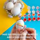 CALPALMY 24 Pieces Hyper-Realistic White Wooden Eggs - 2 Dozen Fake Easter Eggs for Painting, Decorating, Crafting, Pretend Play, Simulation Toys, Fake Food, Nest Box Training