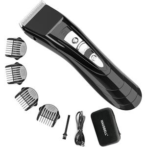 HAUSBELL Cordless Rechargeable Hair Clippers for Men, Women & Kids - Adjustable 4-Position Blade, Beard Trimmer, Professional Home Hair Cutting Kit with Travel Case, Barber Clippers