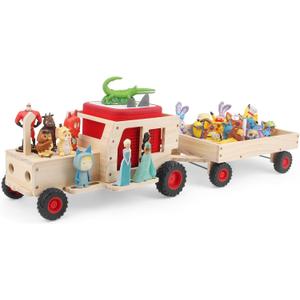for Tonies Box Organizer Shelf Storage, for Tonie Shelf Magnetic, Compatible with Tonie Box 1/2 Player Tonies Figures Characters for Children, Display Collection 20~30 Characters - Tractor
