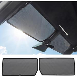 Cybertruck Windshield Sun Shade for 20242026 Tesla Cybertruck, Custom Fit Front Window Mesh Sunshade, Breathable Black Perforated Fabric, Reduces Glare & Heat, Easy Install Sun Protection Accessory