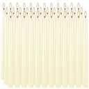 YOROXRG Ivory White Taper Candles, 7-8 Hours Burn Time, Unscented, Smokeless and Dripless, 0.8 x 10 Inch Dinner Candle Set for Household, Wedding, Party and Home Décor Candlesticks