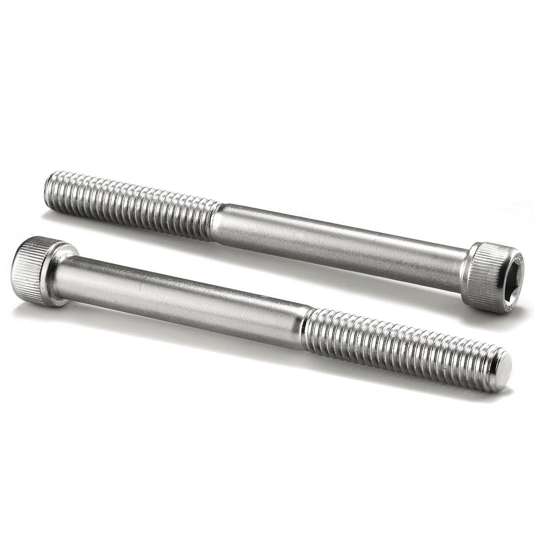 3/8-16 x 4 Socket Head Cap Screws Bolts, 20Pcs 304 Stainless Steel 18-8, Allen Socket Hex Drive, Partially Threaded, Bright Finish by SG TZH(with Hex Spanner)