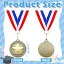 Remuuly Gold Principal Medals for Award Principal Trophy Medal Prize Bulk with Neck Ribbons Gift for Adults Sports Participation Winner