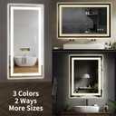 32"x24" LED Bathroom Mirror with Lights,Anti-Fog,3 Color Modes