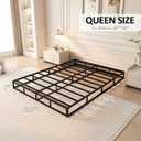 YORMDMO 7 Inch Box Springs, Mid Profile Box Spring Only for Queen Bed, Heavy Duty Metal Mattress Foundation with Fabric Cover, Easy Assembly, Noise-Free, Queen Size