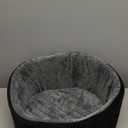 Dog Car Seat for Small Dogs Up to 30 Lbs,Ultra Soft Fabric Fill in Comfy Memory Foam,Happy Pet Ride,2 Safety Dog Leashes,Fully Detachable and Washable,Anti Slip Base(Black/Grey)