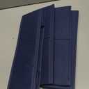 DIMJ Drawer Organizers Clothes, Set of 8 Dresser Organizer Bins, Fabric Closet Organizers and Storage, Shallow Drawer Dividers for Nursery, Clothing, Baby Clothes, Socks, Underwears, Tie (Navy Blue)