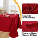 6-Pack Red Tablecloths for Rectangle Tables, 90 x 156 Inches, Stain-Resistant Polyester Fabric for 8 Foot Tables - Washable Table Covers for Weddings, Banquets, Birthday Parties, Events