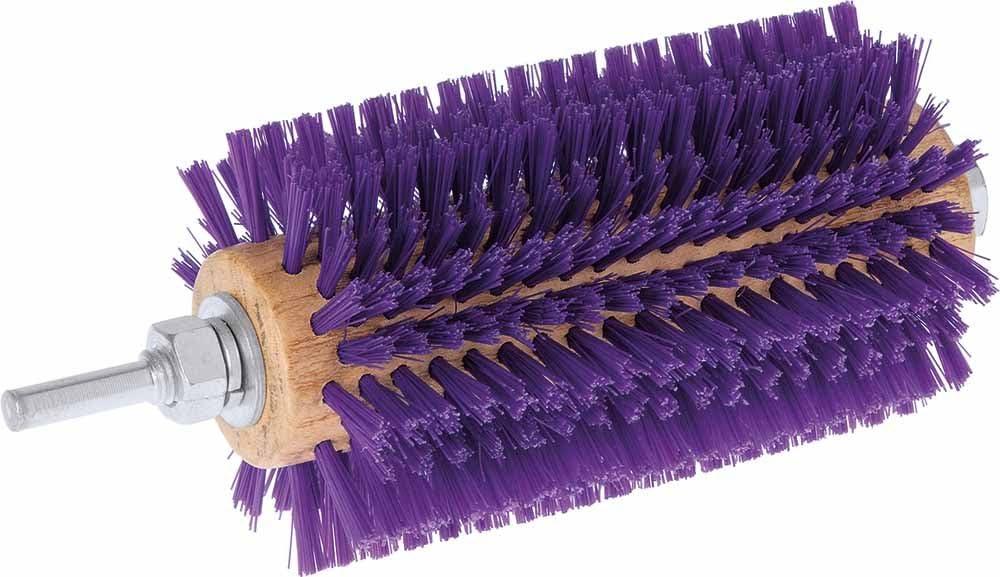 Mini Roto Brush for Livestock, Wool/Hair Stimulating and Grooming Brush for Goat Sheep Cattle, Use with Drill, Coat Deshedding Tool (5-3/8" Long)