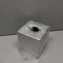 Tissue Box Cover, Decorative Square Facial Storage Tissue Box Holder, Home Accessories for Bathroom Vanity Countertops, Dressers, Night Stand, Parlors and Office - Silver